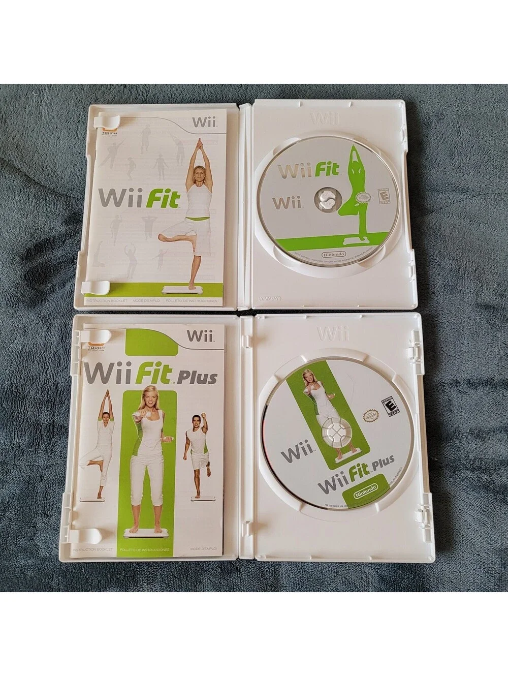 Wii Fit & Wii Fit Plus Nintendo Wii Game Lot of 2 CIB Complete W/ Manuals Tested